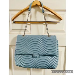 Betsey Johnson Powder Blue Puffy Shoulder Bag
